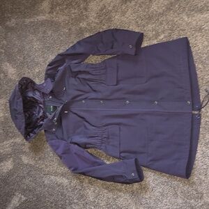 TALBOTS Purple Thinsulate Hooded Rain Transition Coat S